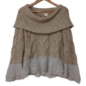 Anthropologie sleeping on snow off the shoulder flare sleeve alpaca wool…